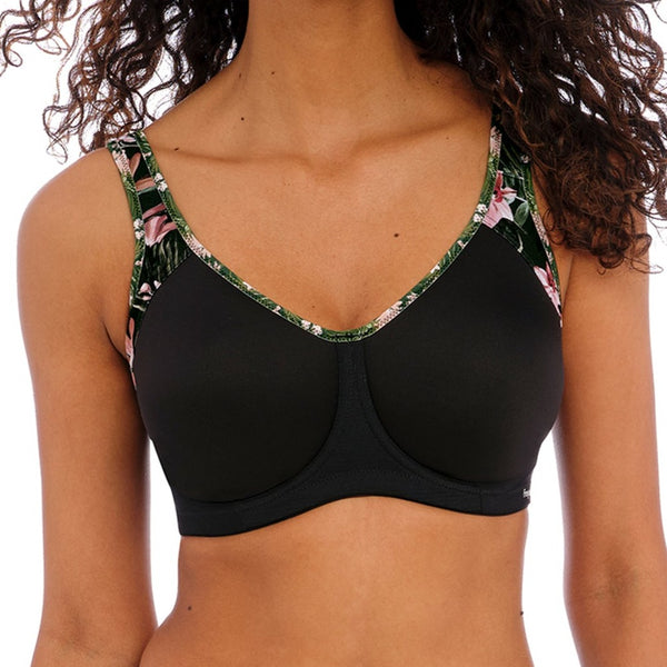 Sonic Moulded Sports Bra Jungle Black, Freya