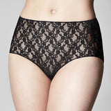 The Knicker Classic Lace Full Brief Black