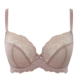 Ana Plunge lace detail in Vintage Pink