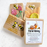 Floral Honey Soap - Hand Painted