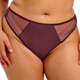 Maroon lace underwear on a white background