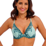 Wacoal Embrace Lace Plunge Uw Bra Eggshell Blue