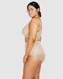 Naomi & Nicole Comfort® Plus Size High Waist Shaping Brief Beige