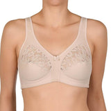 Naturana Wide Strap Full Coverage Wirefree Cotton Bra Beige