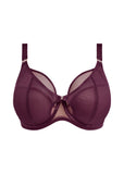 Purple bra on a white background