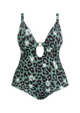 Elomi Jungle Bay Non-Wired Plunge Swimsuit Olive