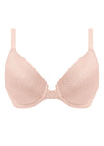 Pink bra on a white background