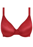 Red bra on a white background