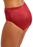 Red high-waisted underwear on a white background
