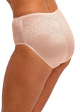 Beige high-waisted underwear on a white background