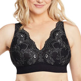 Glamorise Bramour Lexington Lace Bralette Black