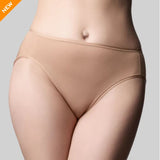 Beige underwear on a plain background