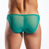 Teal men's underwear on a white background