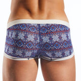 Patterned men's underwear on a white background