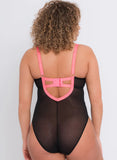 Curvy Kate Elementary Plunge Bodysuit Black/Pink