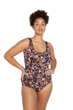 Genevieve Aztec Jacquard F/G Swimsuit Autumn Falls