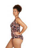 Genevieve Aztec Jacquard F/G Swimsuit Autumn Falls