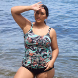 Genevieve Scoop Neck Tankini Paisley Swirl
