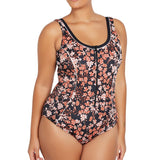 Genevieve Zip Front Swimsuit Autumn Falls