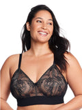 Glamorise Bramour Gramercy Luxe Lace Bralette Black