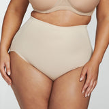 Naomi & Nicole Comfort® Plus Size High Waist Shaping Brief Beige