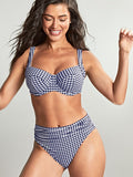 Panache Olivia Full Cup Bikini Navy Gingham