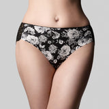 The Knicker Precision Lace Hi Cut Brief Italian Romance