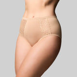 The Knicker Bamboo & Lace Full Brief Nude