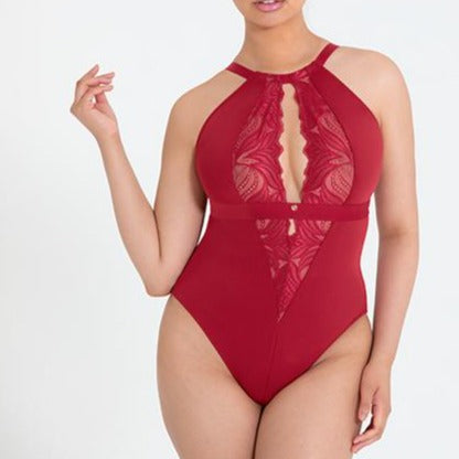 Curvy Kate Scantilly Indulgence Orchid Stretch Lace Bodysuit