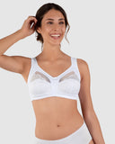 Naturana Wide Strap Soft Cup Wirefree White