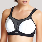 Panache White and Black Wirefree sports bra