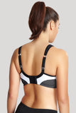 Panache White and Black Wirefree sports bra back