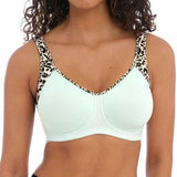 Sonic Moulded Sports Bra Pure Leopard Aqua