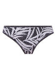 Gemini Palm Black and White Swim Brief