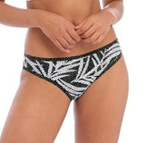 Gemini Palm Black and White Swim Brief