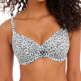 Cala Selva Uw Plunge Bikini Top Leopard