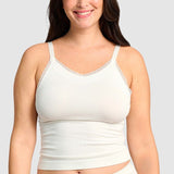 Agathe Ribbed V Neck Camisole White