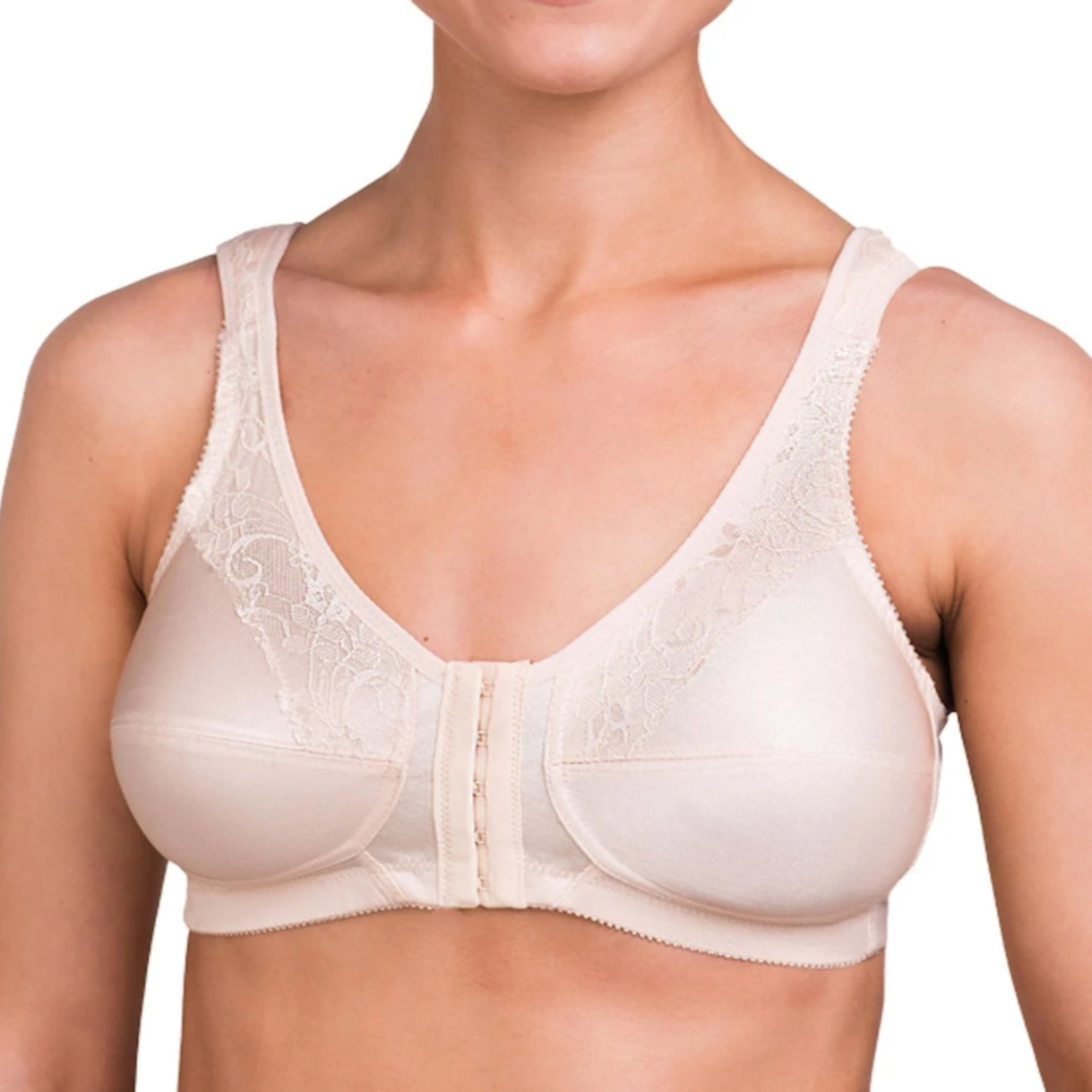 Bethany Bra Nude, Front Opening Pocketed Bra