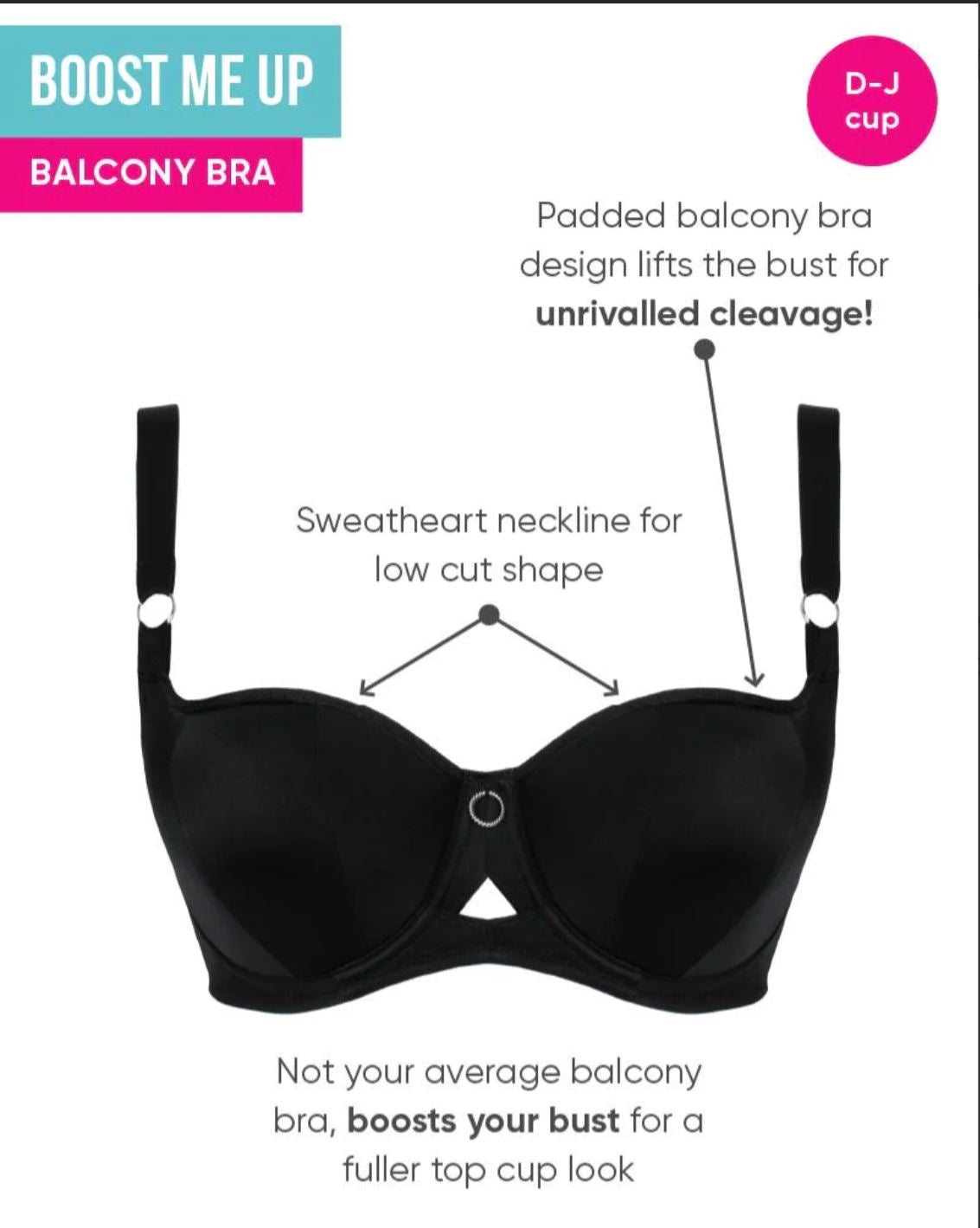 Maximum Cleavage Add 2 Cup Sizes Ultimate Padded Support 3Hooks Lace Push  Up Bra