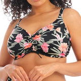 Dark Tropics Underwire Bikini Top Black