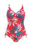 Santos Beach underwire swimsuit Pomegranate