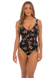 Luna Bay Uw Plunge Swimsuit Lacquered Black