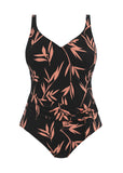 Luna Bay Uw Plunge Swimsuit Lacquered Black