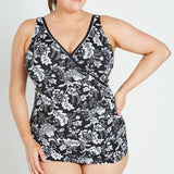 Cross Over Sheath Swimsuit Bandana Noir