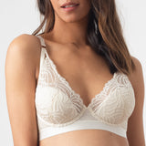Warrior Ivory Plunge Flexiwire Nursing Bra