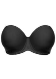 Smooth Moulded Black Strapless Bra