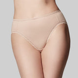 The Knicker Classic Cotton Hi Cut Brief Nude