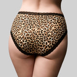 The Knicker Classic Cotton Hi Cut Brief Safari Animal