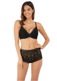 Raffine Push up Plunge underwire bra black