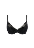 Raffine Push up Plunge underwire bra black